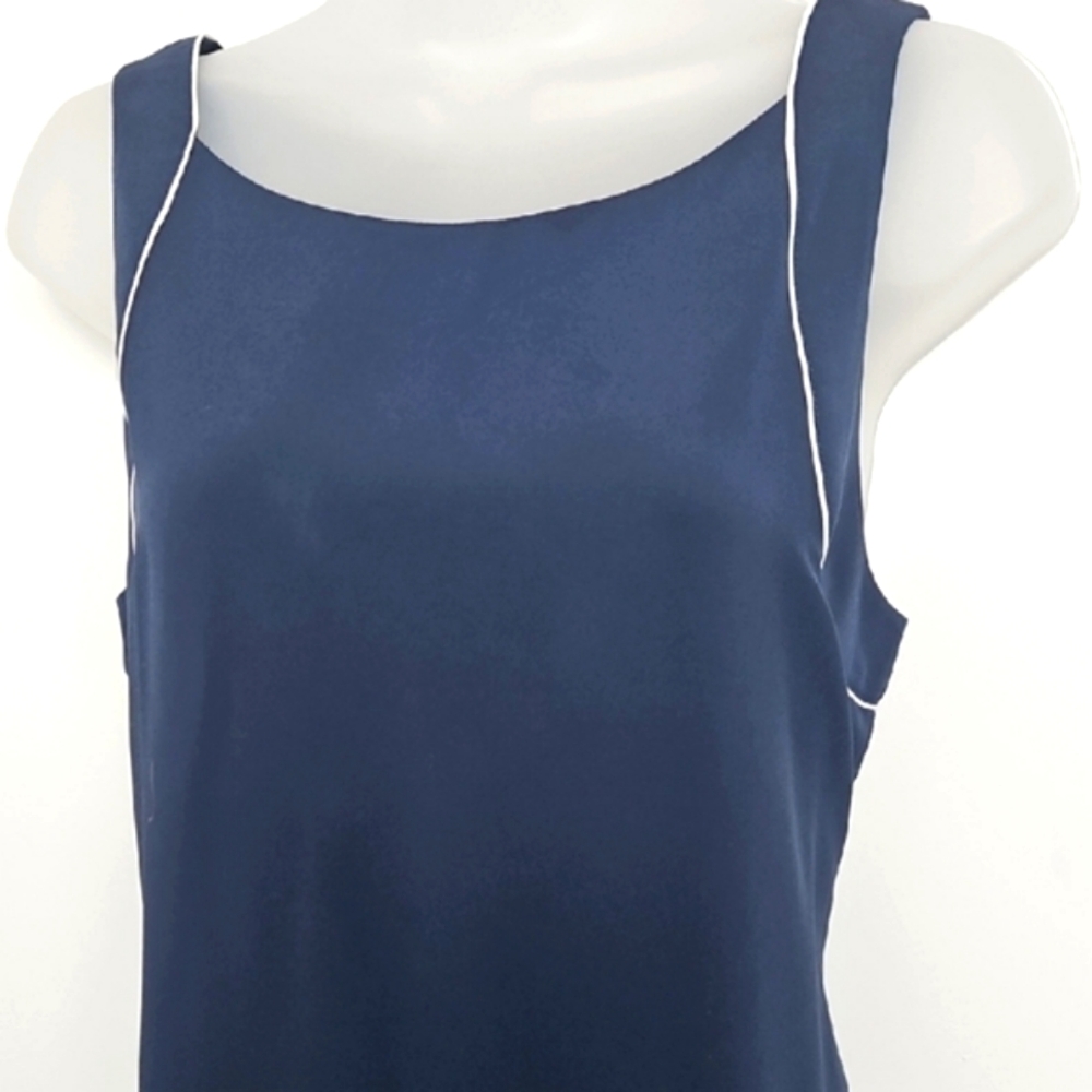 NWT Banana Republic Navy Blue Sleeveless Blouse